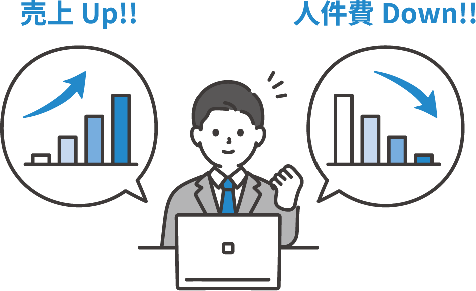売上Up!!人件費Down!!